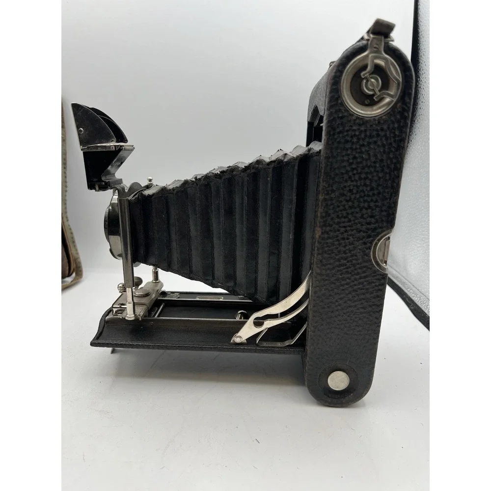 Antique‎ Kodak No. 3a Model C Autographic A-122 Film Folding Camera w/ Case